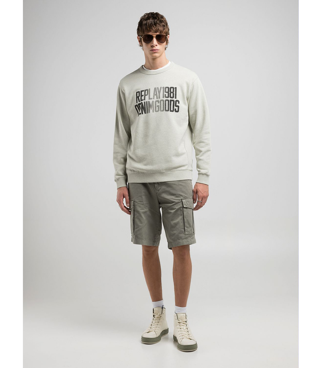 レタリングプリントスウェットシャツ 詳細画像 ライトミントメランジ 3